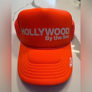 “Hollywood By the Sea” Neon Orange Cap
